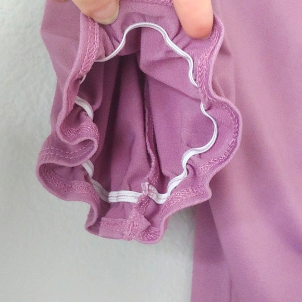 Lavender Ruched Front Blouse Top - Picture 8 of 12